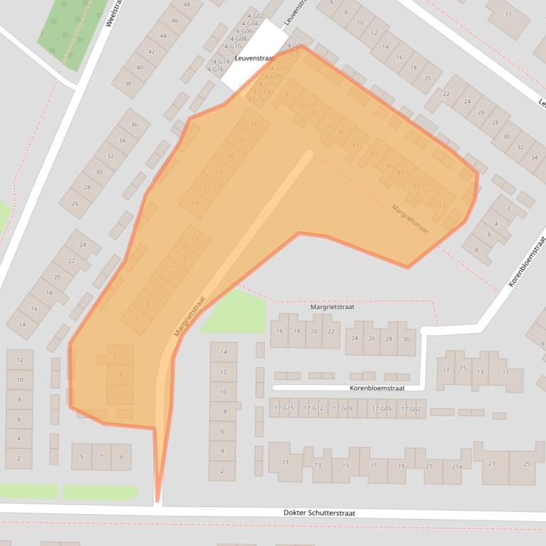 Kaart van postcodegebied 4307BT.