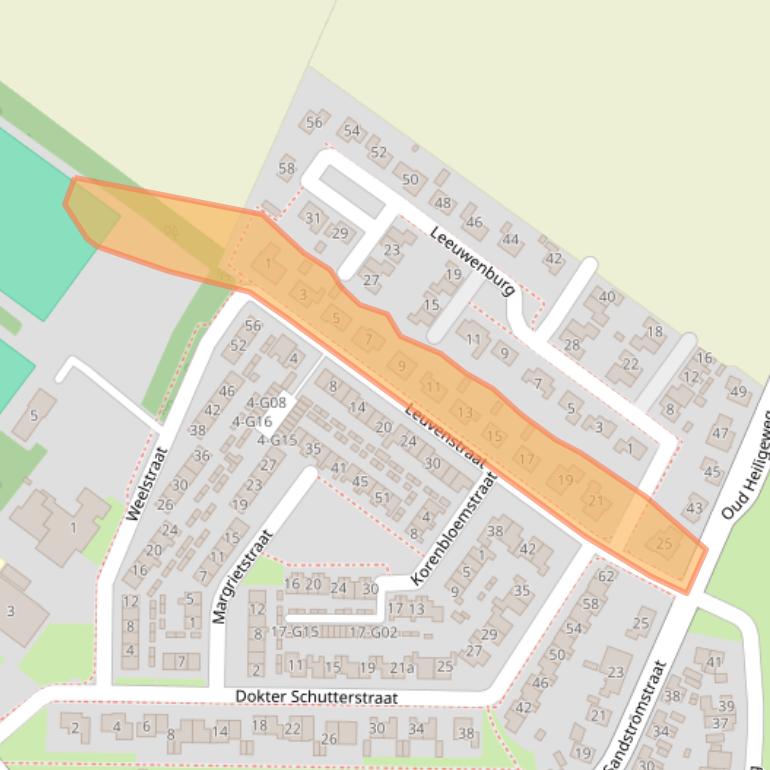 Kaart van postcodegebied 4307CB.