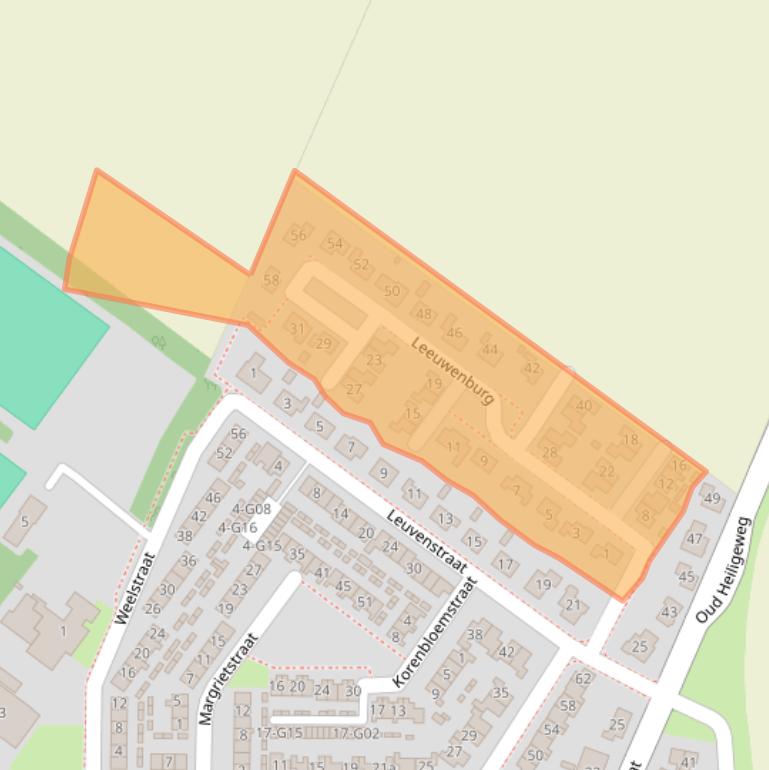 Kaart van postcodegebied 4307CC.