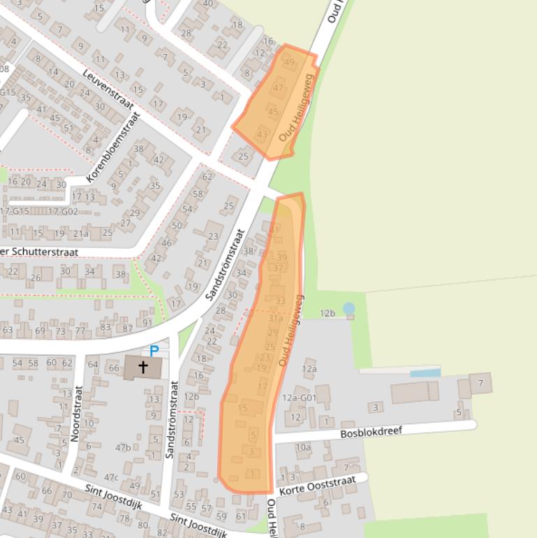 Kaart van postcodegebied 4307LA.