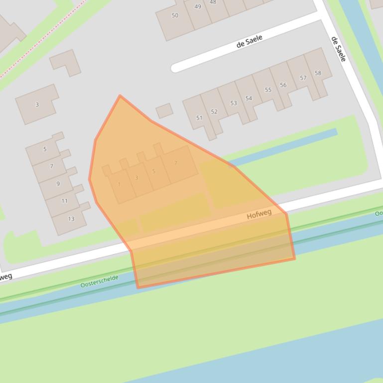 Kaart van postcodegebied 4307LK.