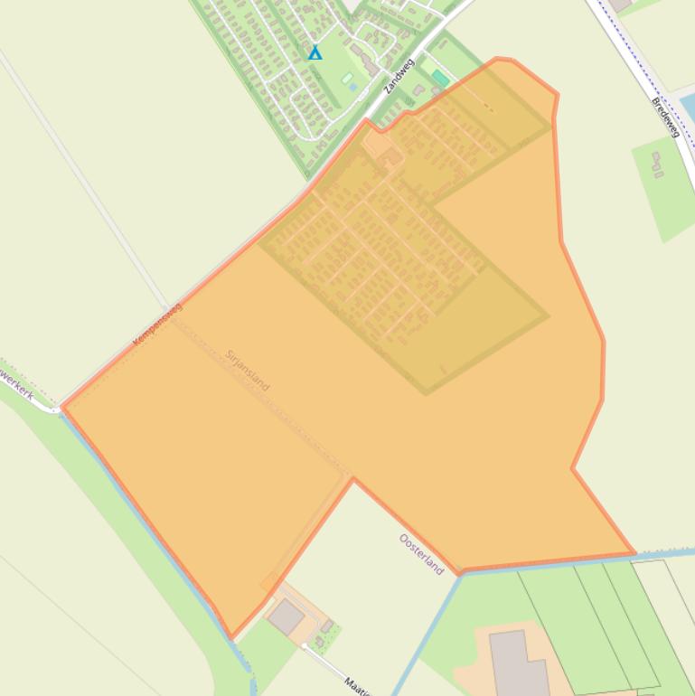 Kaart van postcodegebied 4308AD.