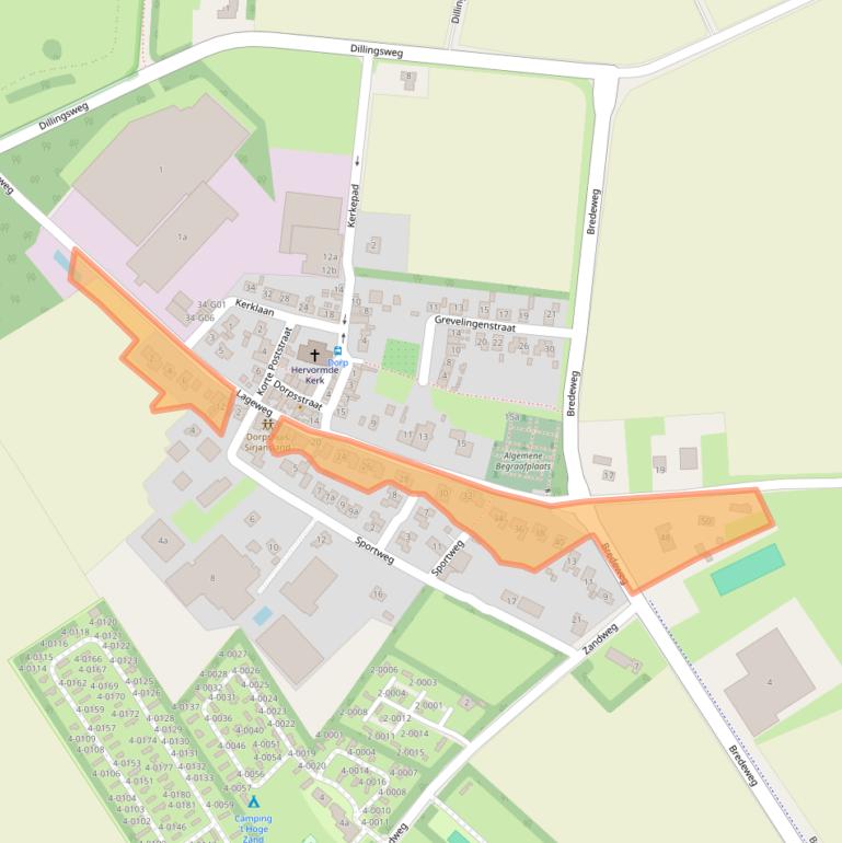 Kaart van postcodegebied 4308AH.