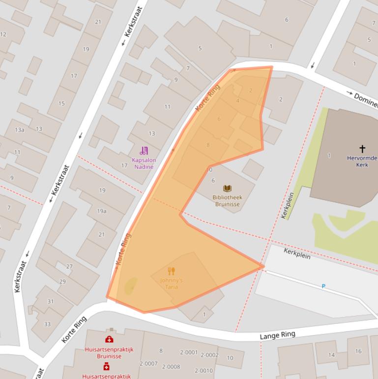 Kaart van postcodegebied 4311AR.