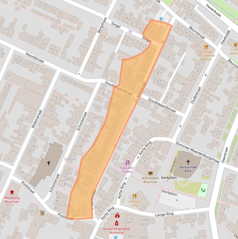 Kaart van postcodegebied 4311BB.