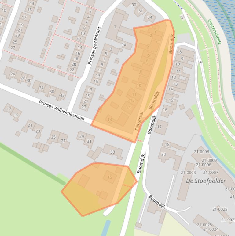 Kaart van postcodegebied 4311BK.