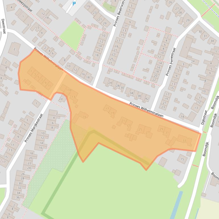 Kaart van postcodegebied 4311BN.