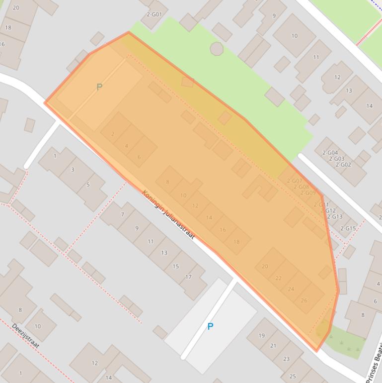 Kaart van postcodegebied 4311BX.