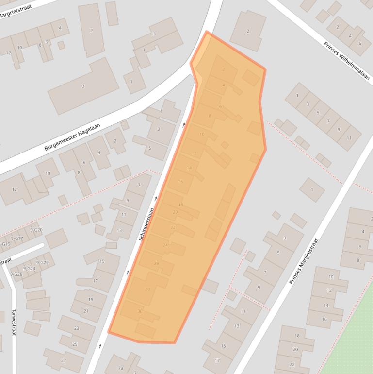 Kaart van postcodegebied 4311CD.