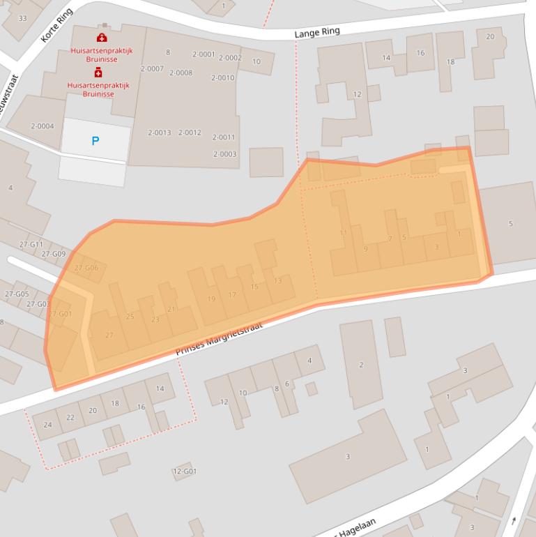 Kaart van postcodegebied 4311CH.