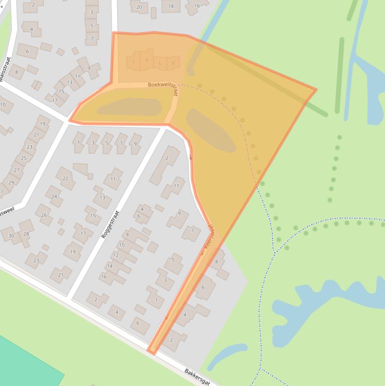 Kaart van postcodegebied 4311CW.