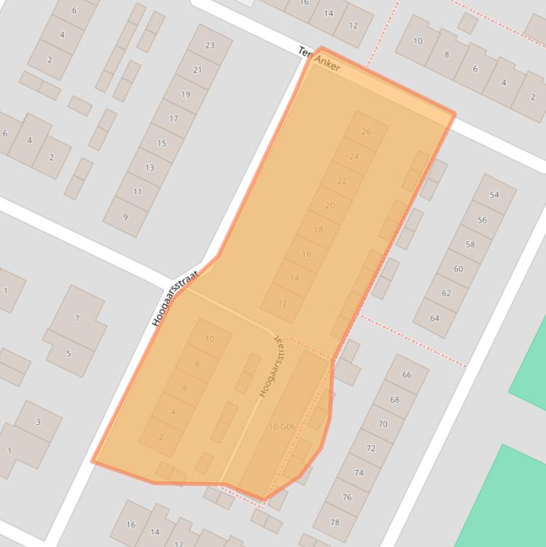 Kaart van postcodegebied 4311ET.