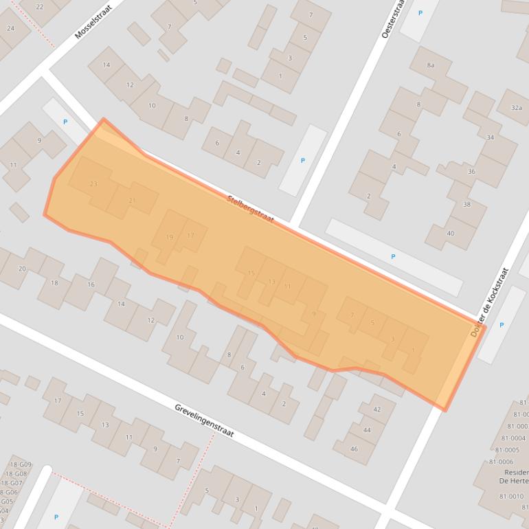 Kaart van postcodegebied 4311GD.