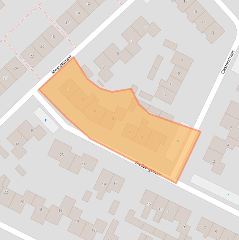 Kaart van postcodegebied 4311GE.