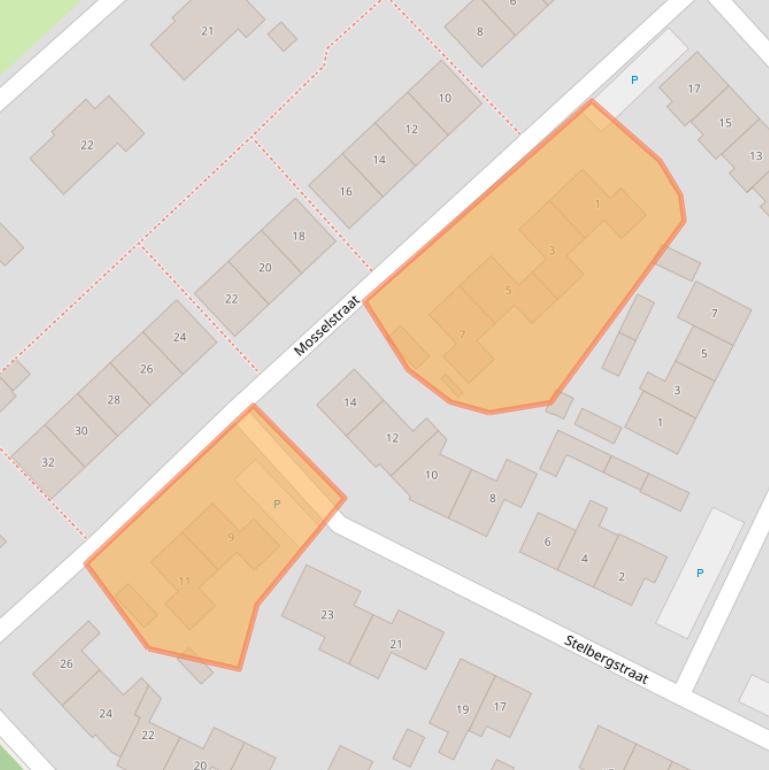 Kaart van postcodegebied 4311GJ.