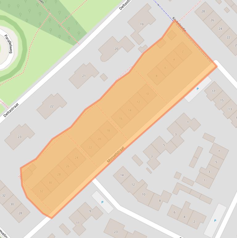 Kaart van postcodegebied 4311GK.