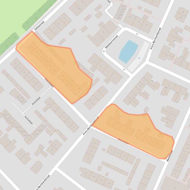 Kaart van postcodegebied 4311GP.