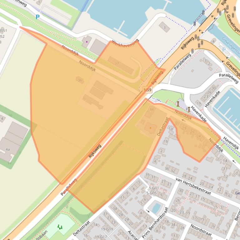 Kaart van postcodegebied 4311GW.