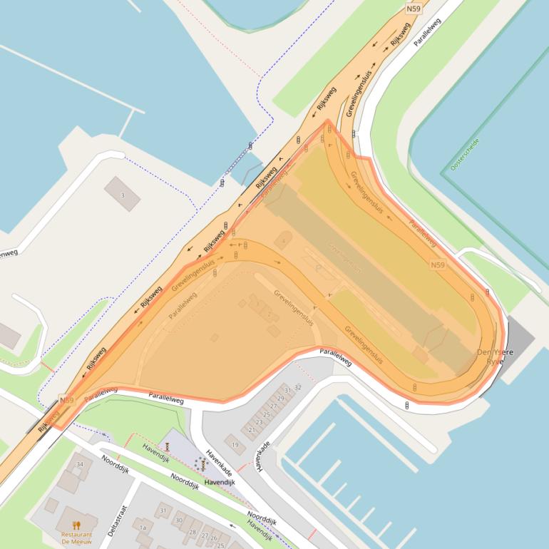 Kaart van postcodegebied 4311ND.