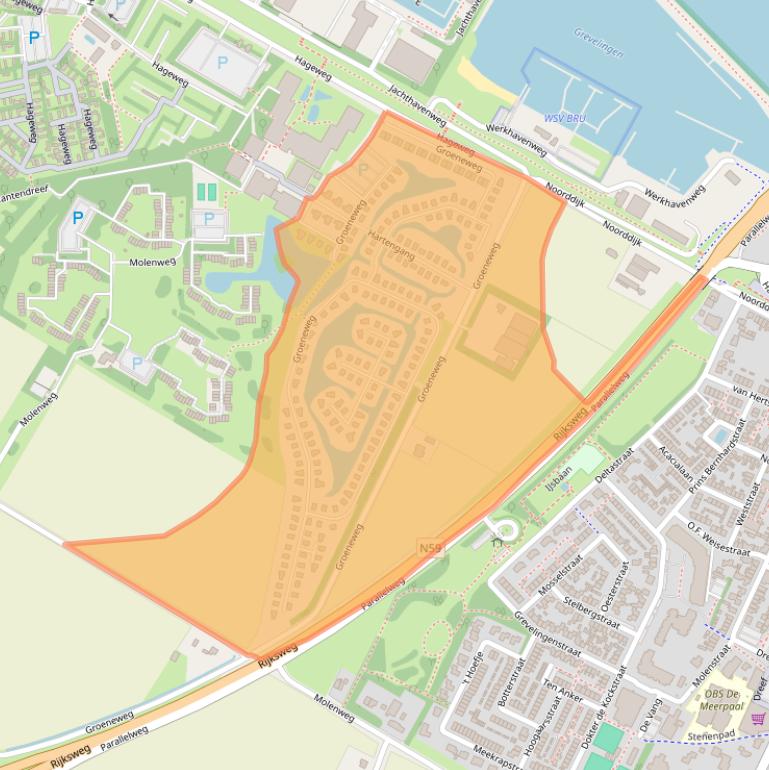 Kaart van postcodegebied 4311NG.
