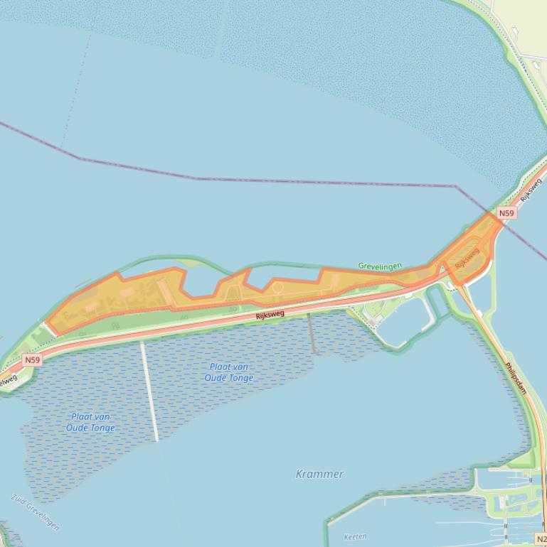 Kaart van postcodegebied 4311NN.