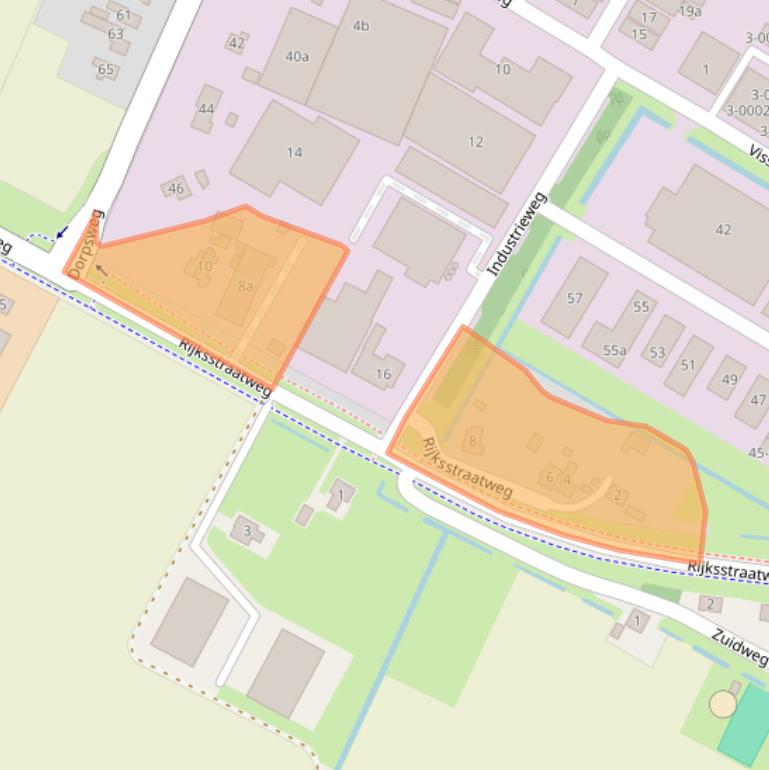 Kaart van postcodegebied 4311RJ.