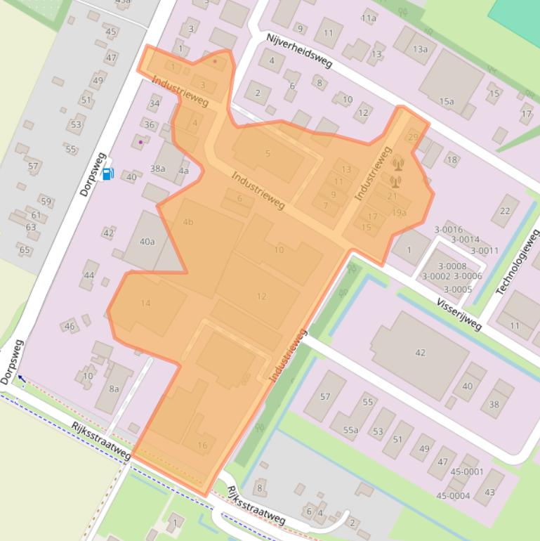 Kaart van postcodegebied 4311RM.