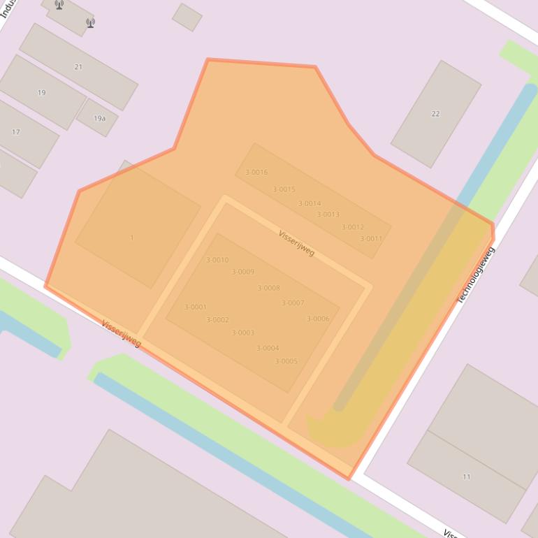 Kaart van postcodegebied 4311RW.