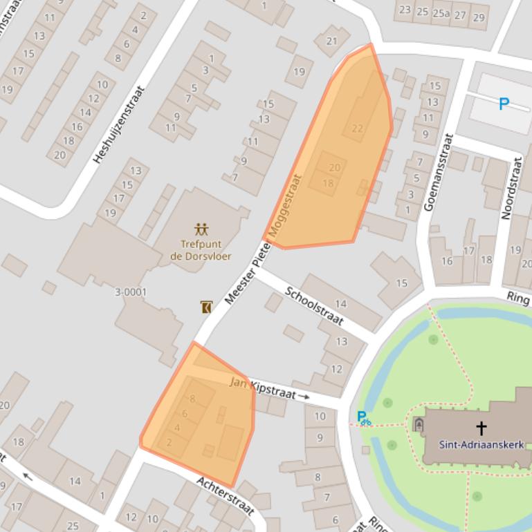 Kaart van postcodegebied 4315AC.