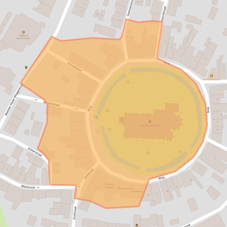 Kaart van postcodegebied 4315AE.