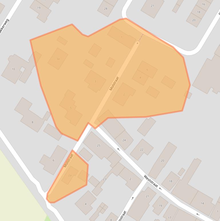 Kaart van postcodegebied 4315AL.