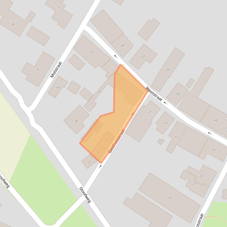 Kaart van postcodegebied 4315AM.