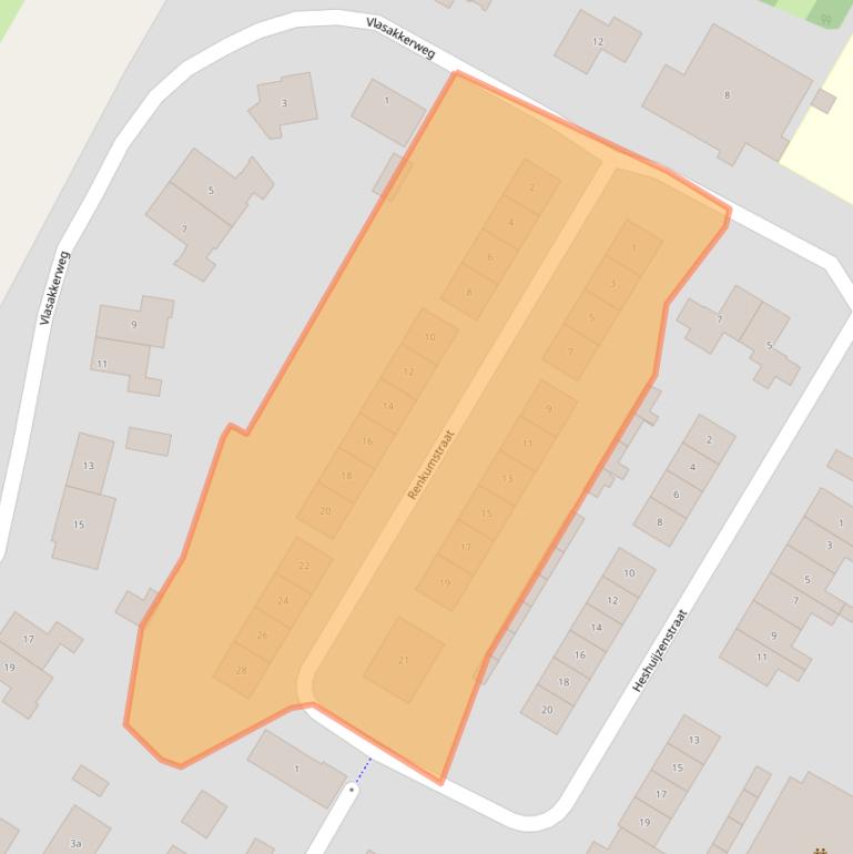 Kaart van postcodegebied 4315AX.