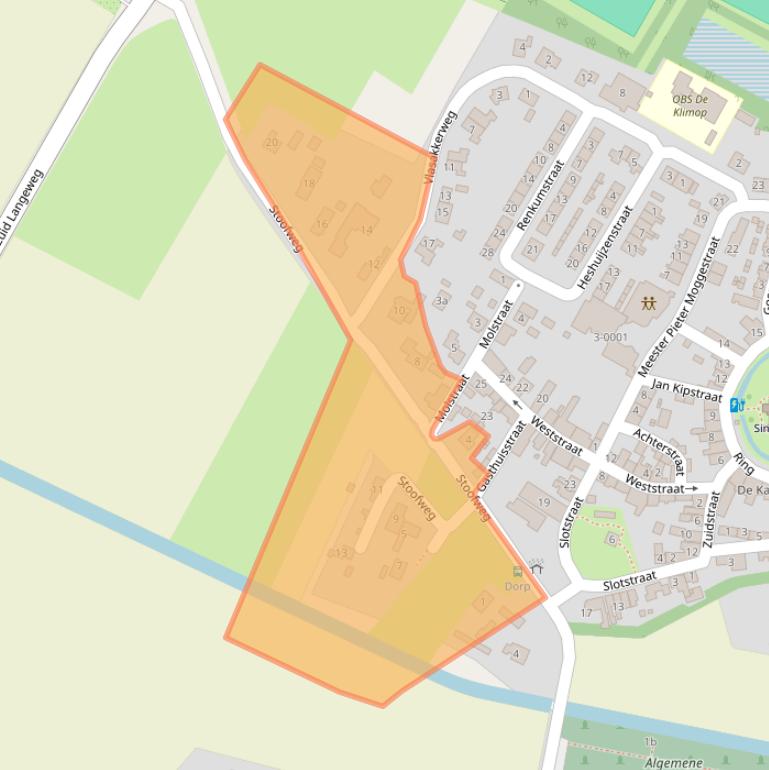 Kaart van postcodegebied 4315CA.