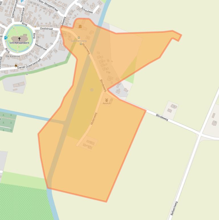 Kaart van postcodegebied 4315CE.