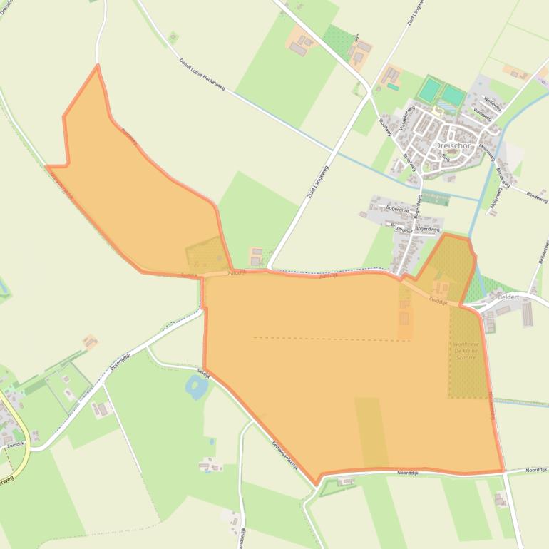 Kaart van postcodegebied 4315PA.