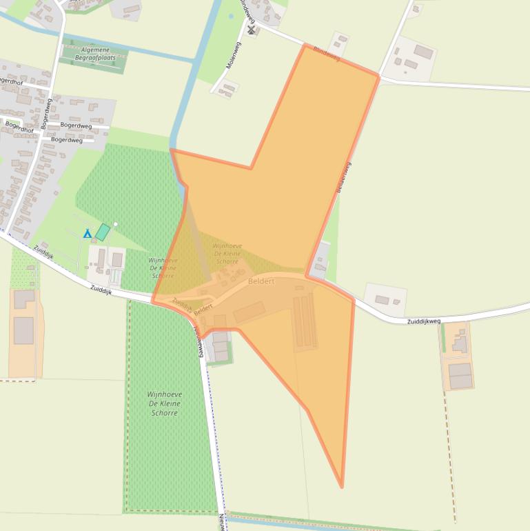 Kaart van postcodegebied 4315PB.