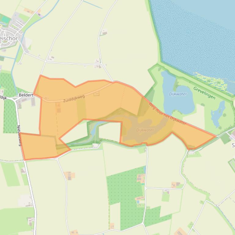 Kaart van postcodegebied 4315PC.