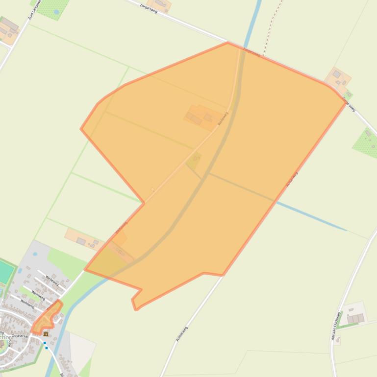 Kaart van postcodegebied 4315PG.