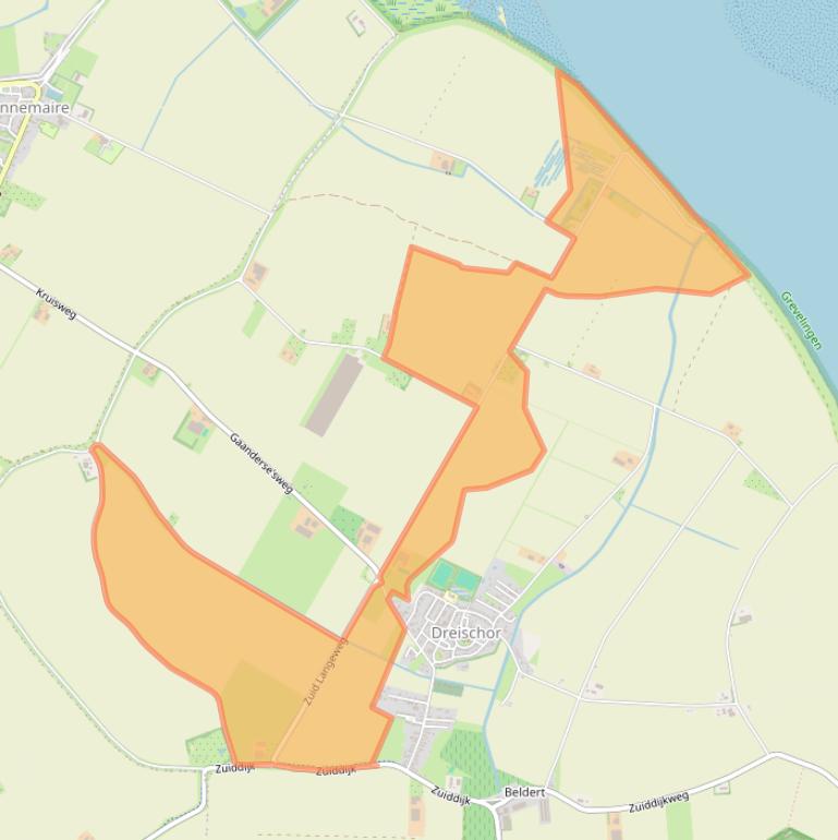 Kaart van postcodegebied 4315PH.