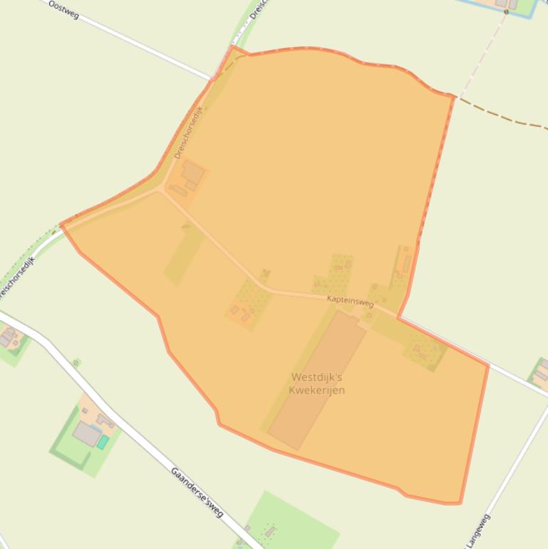 Kaart van postcodegebied 4315PN.