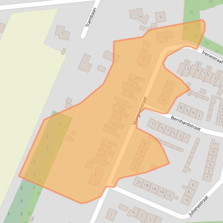 Kaart van postcodegebied 4316AE.