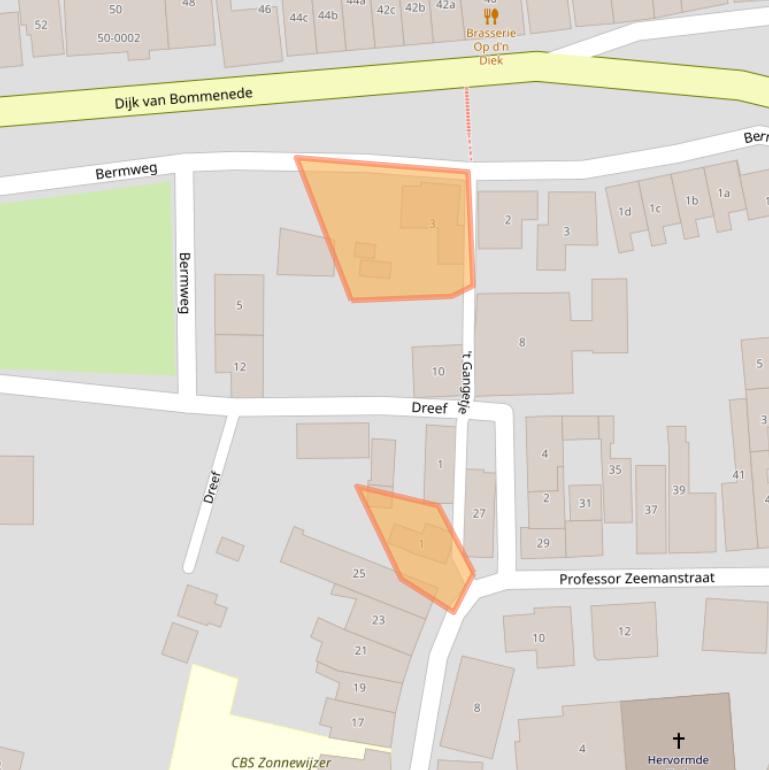 Kaart van postcodegebied 4316AK.