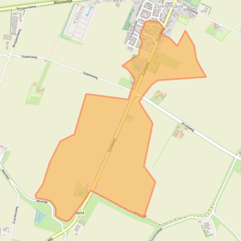 Kaart van postcodegebied 4316LB.