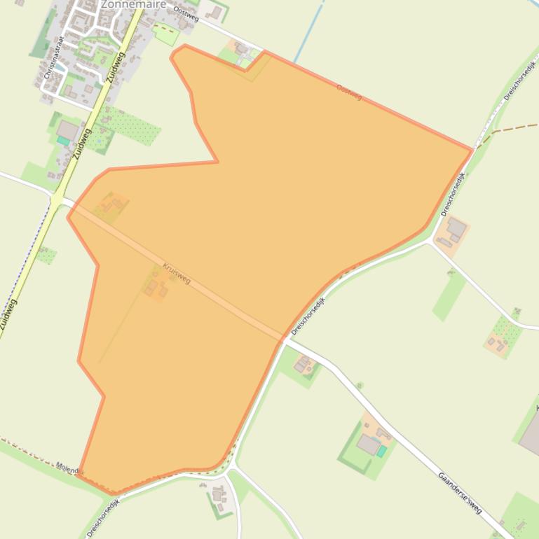 Kaart van postcodegebied 4316LC.