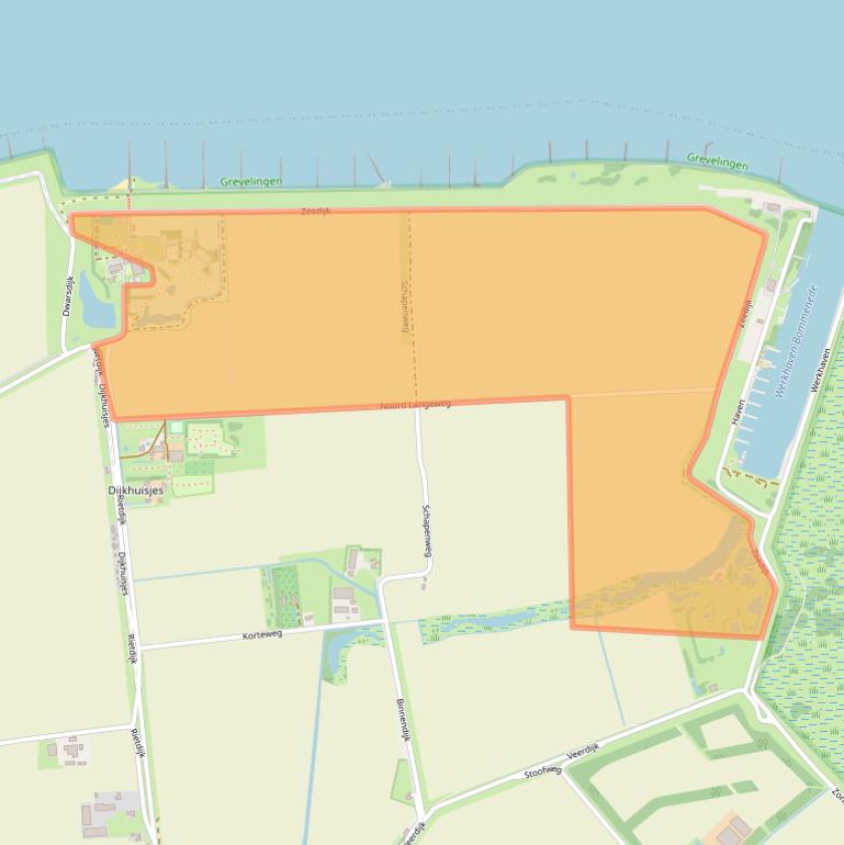 Kaart van postcodegebied 4316PE.