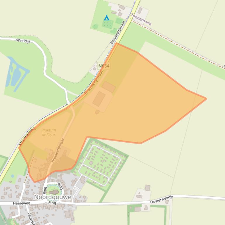 Kaart van postcodegebied 4317AC.