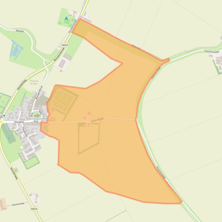 Kaart van postcodegebied 4317AD.