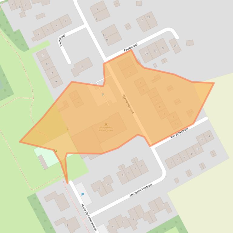 Kaart van postcodegebied 4317BA.