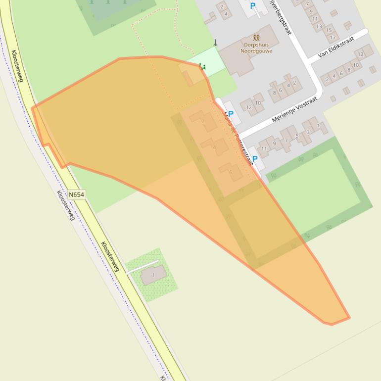 Kaart van postcodegebied 4317BC.